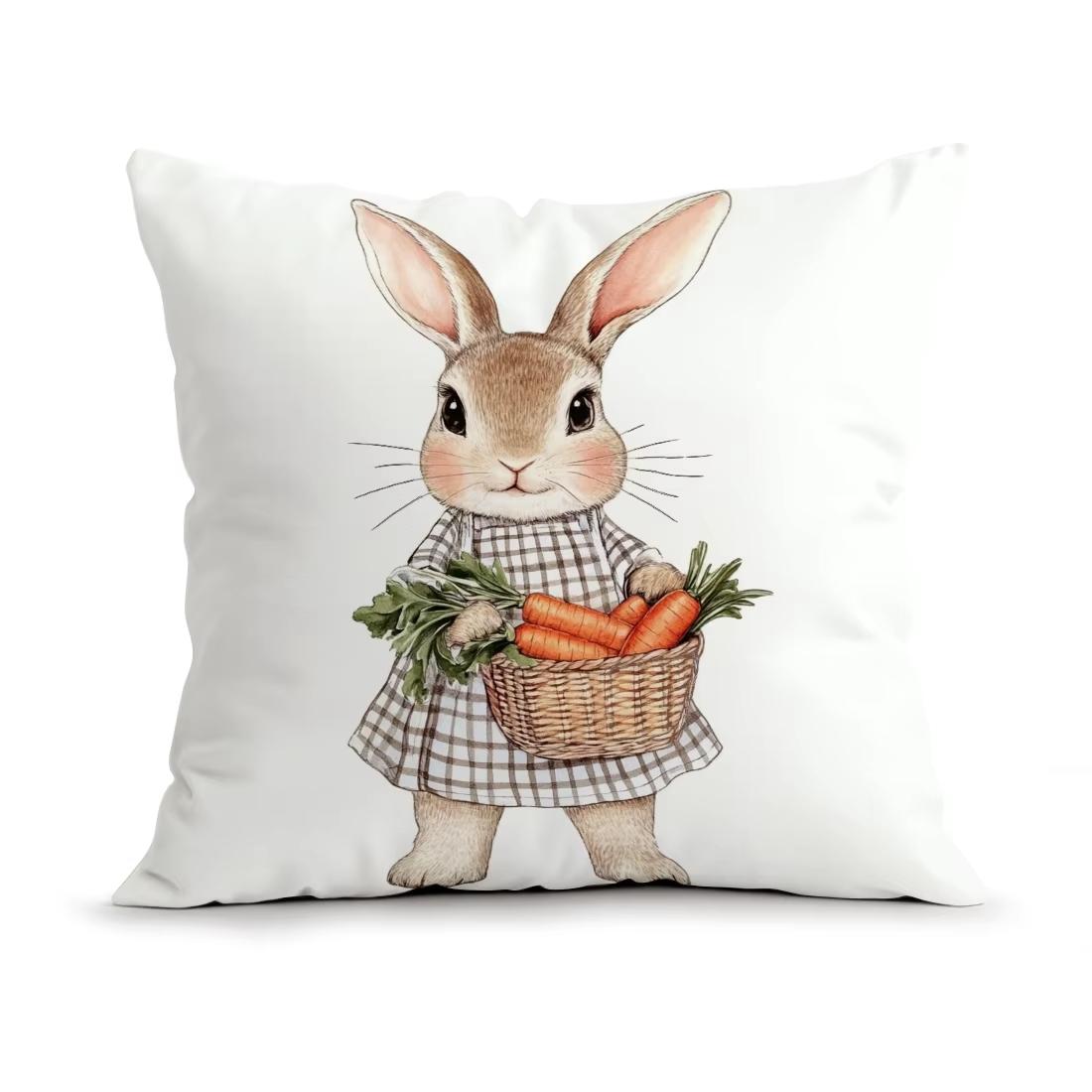 Double Sided Rabbit Theme Pillowcase Printed Polyester Throw Pillow Cover for Decorative Sofa Cushion and Home Decor 45cmx45cm
Double Sided Rabbit Theme Pillowcase Printed Polyester Throw Pillow Cover for Decorative Sofa Cushion and Home Decor 45cmx45cm