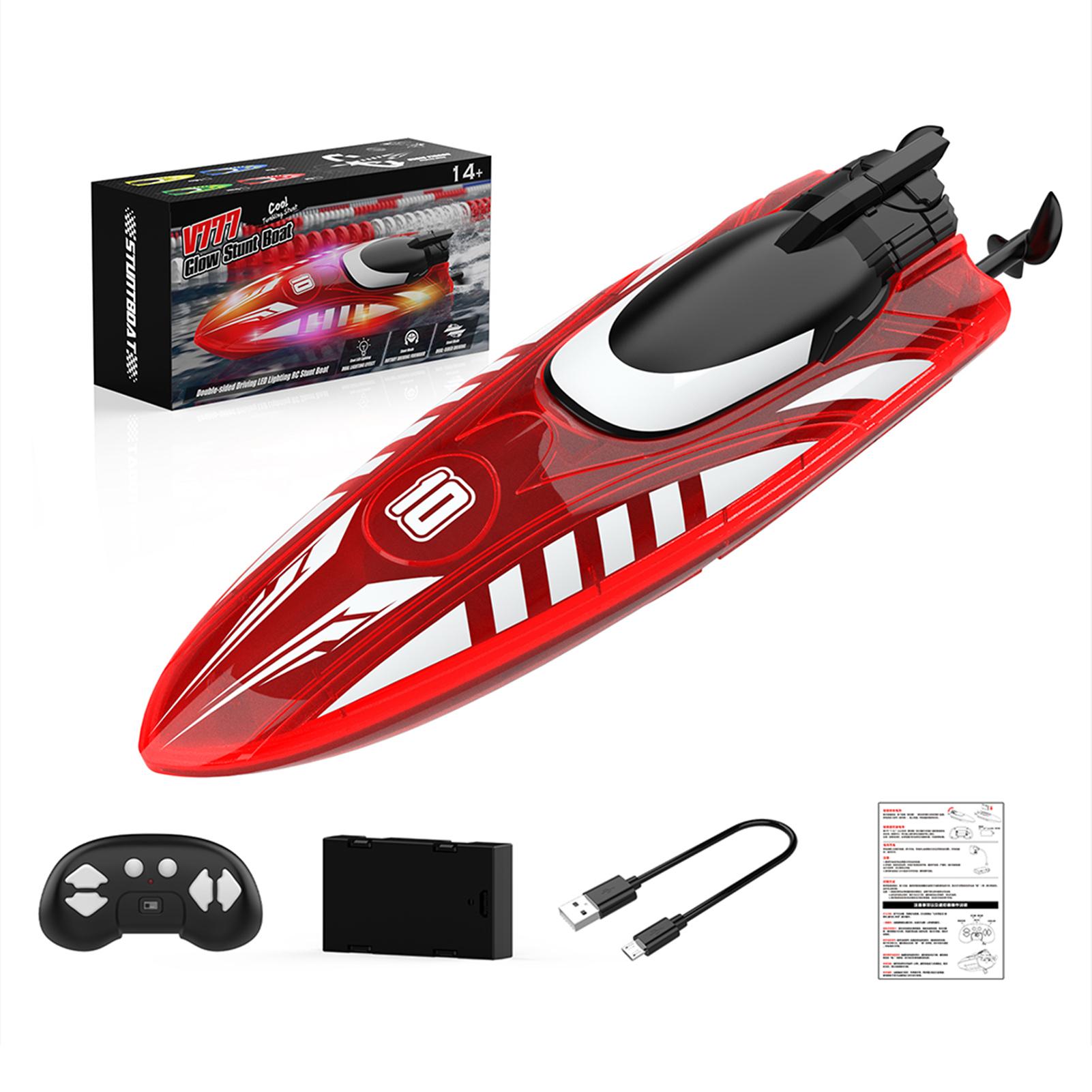 Remote Control Boat Stunt Boat 2.4Ghz Double-sided Driving Ship Toys Off Water Sensing Low Battery R Red Blue
Remote Control Boat Stunt Boat 2.4Ghz Double-sided Driving Ship Toys Off Water Sensing Low Battery R Red Blue