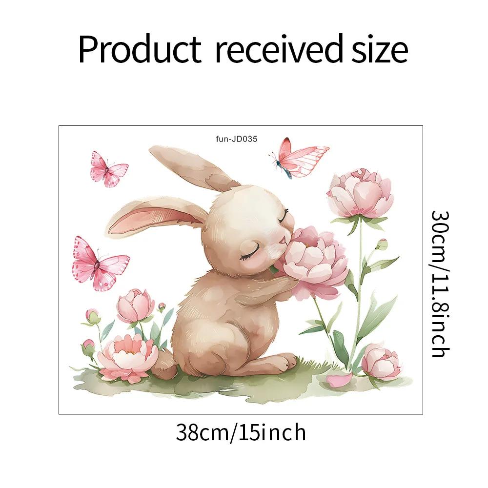 Watercolor Cartoon Rabbit Flower Baby Room Glass Window Home Decoration Electrostatic Uv Window Sticker 30x38CM
Watercolor Cartoon Rabbit Flower Baby Room Glass Window Home Decoration Electrostatic Uv Window Sticker 30x38CM
