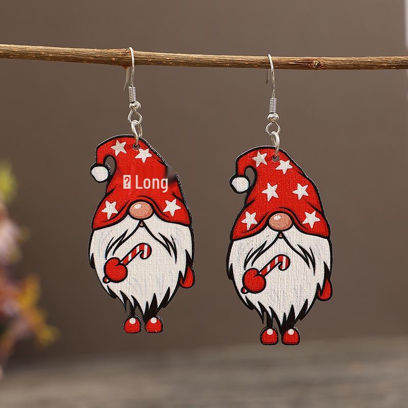 Festive Wooden Gnome Santa Earrings
Festive Wooden Gnome Santa Earrings