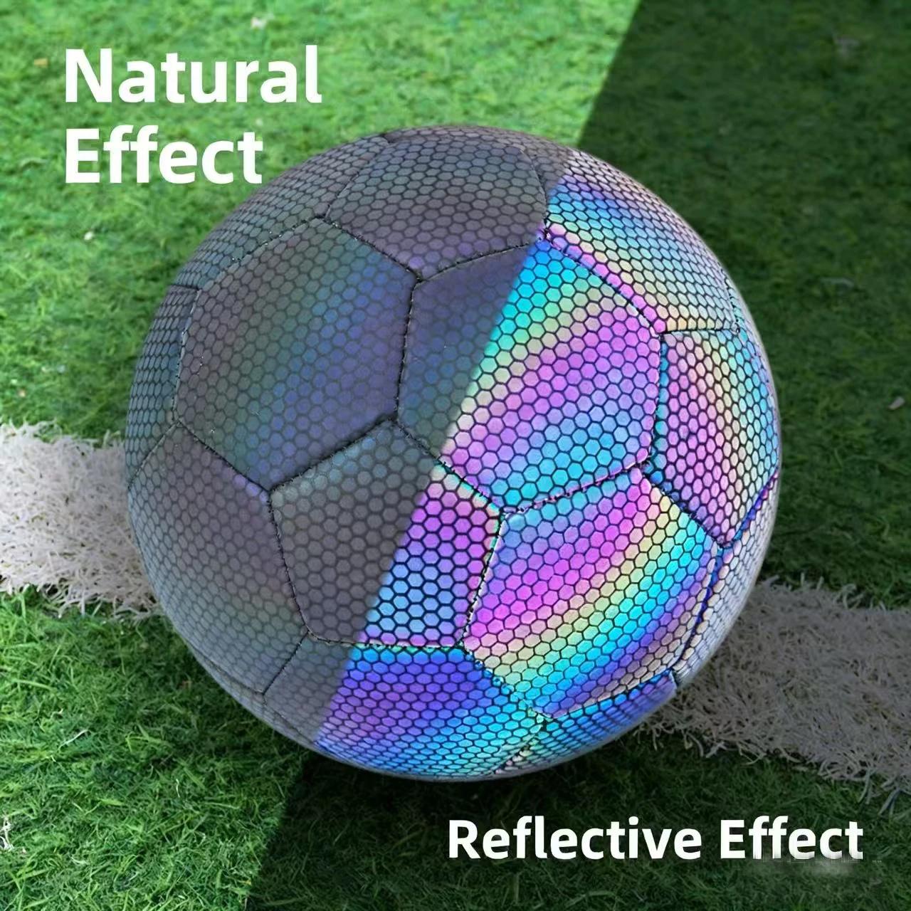 Size5 Reflective Professional Soccer Outdoor Indoor Sports High Quality PU Material Match Ball for Night Competition Training
Size5 Reflective Professional Soccer Outdoor Indoor Sports High Quality PU Material Match Ball for Night Competition Training