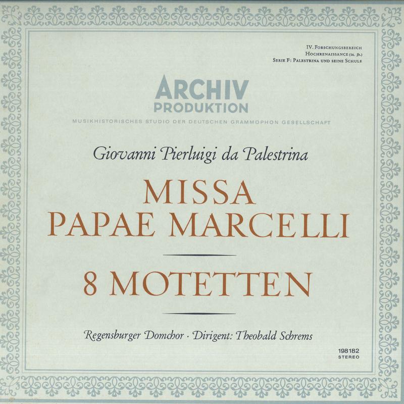 LP Record GIOVANNI PIERLUIGI DA PALESTRINA - - Missa Papae Marcelli, 8 Motetten 198182 Archiv Produkti Germany Classical Used
LP Record GIOVANNI PIERLUIGI DA PALESTRINA - - Missa Papae Marcelli, 8 Motetten 198182 Archiv Produkti Germany Classical Used