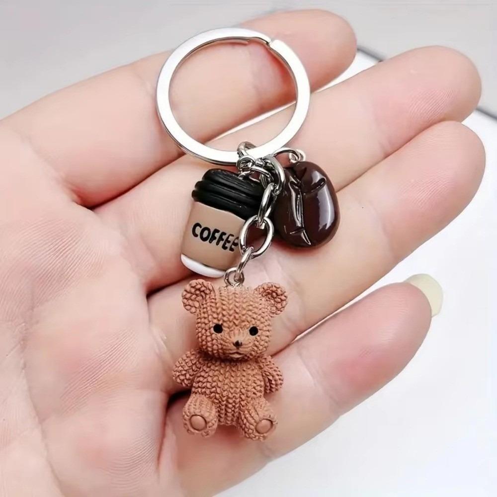 Cute Resin Bear Coffee Keychain Mini Cartoon Pendant Keychain with Metal Ring Closure Bag Charm Birthday Party Favors
Cute Resin Bear Coffee Keychain Mini Cartoon Pendant Keychain with Metal Ring Closure Bag Charm Birthday Party Favors
