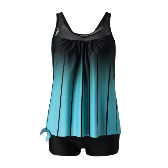 Комплект из 2 предметов танкини с U-образным вырезом без рукавов, цвет градиента, топы с присбориванием, шорты для плавания с высокой талией, раздельный купальник M небесно-голубой
Комплект из 2 предметов танкини с U-образным вырезом без рукавов, цвет градиента, топы с присбориванием, шорты для плавания с высокой талией, раздельный купальник M небесно-голубой