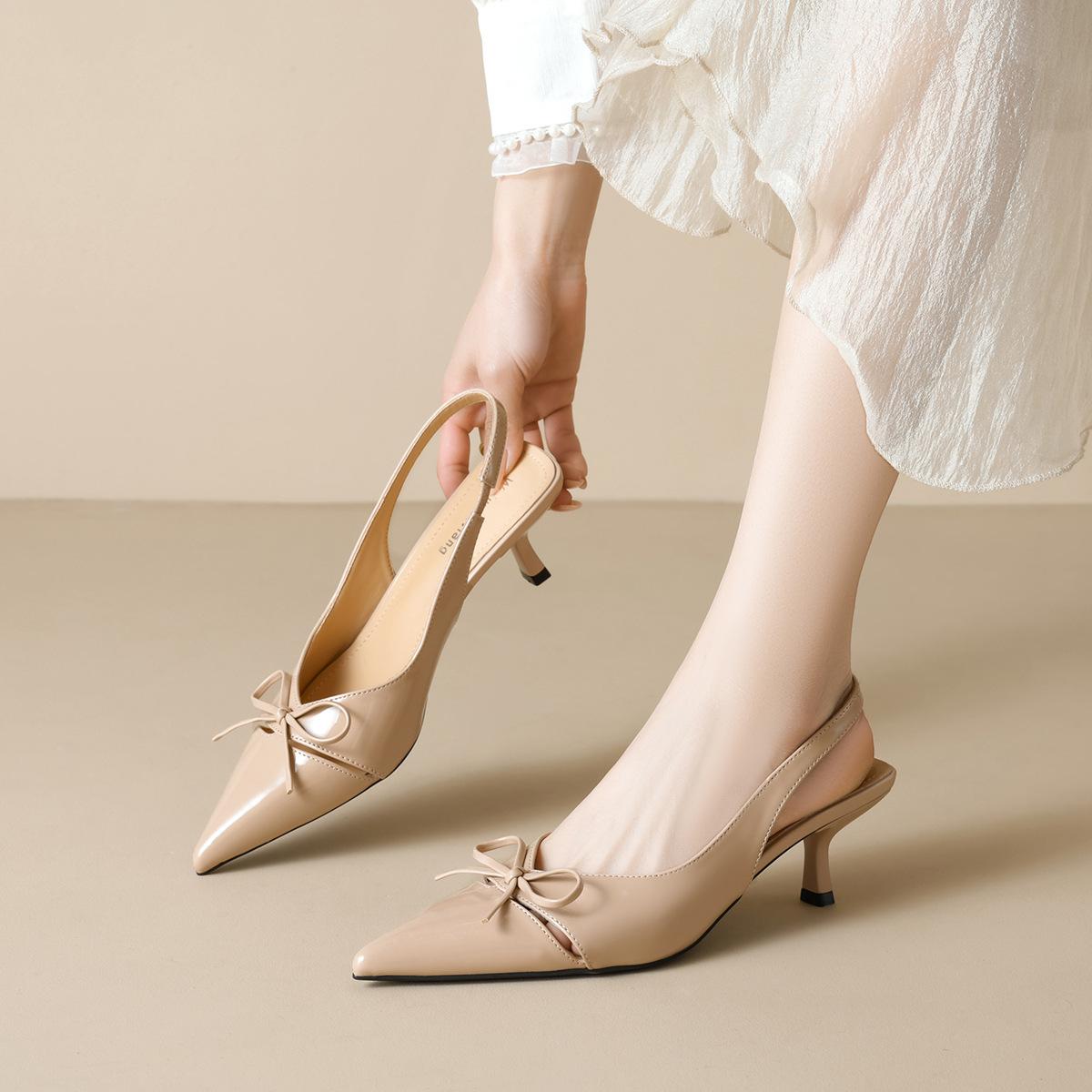 French Pointed-toe High Heels Women s Thin Heels Fairy Style Bow Shoes and Open-back Sandals 34 телесный
French Pointed-toe High Heels Women s Thin Heels Fairy Style Bow Shoes and Open-back Sandals 34 телесный