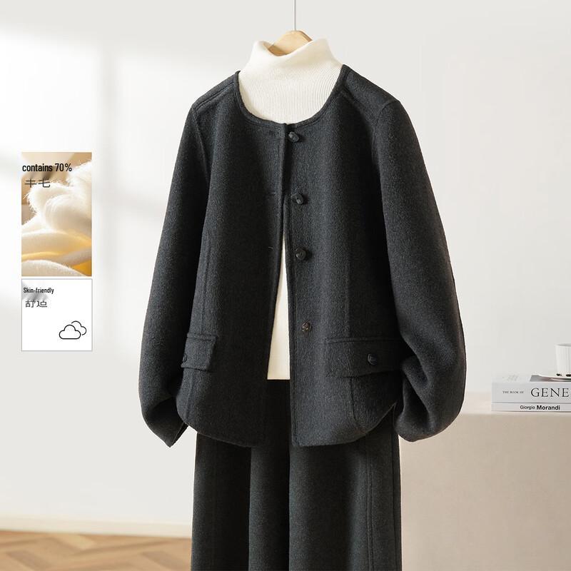 HSTYLE Women s Cashmere Blend Double-Faced Short Coat L
HSTYLE Women s Cashmere Blend Double-Faced Short Coat L