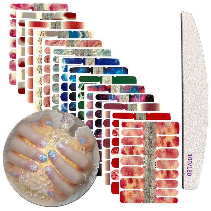 16tips/sheet Nail Stickers Full Wrap Adhesive Decals Smudge EC0-friendly DIY Nail Decoration
16tips/sheet Nail Stickers Full Wrap Adhesive Decals Smudge EC0-friendly DIY Nail Decoration