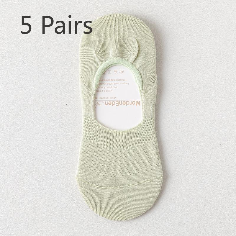 5 пар женских весенне-летних носков без косточек с дезодорирующим эффектом, впитывающих, невидимых, хлопковых, с неглубокой горловиной, нескользящих 5 Pairs зелёный
5 пар женских весенне-летних носков без косточек с дезодорирующим эффектом, впитывающих, невидимых, хлопковых, с неглубокой горловиной, нескользящих 5 Pairs зелёный