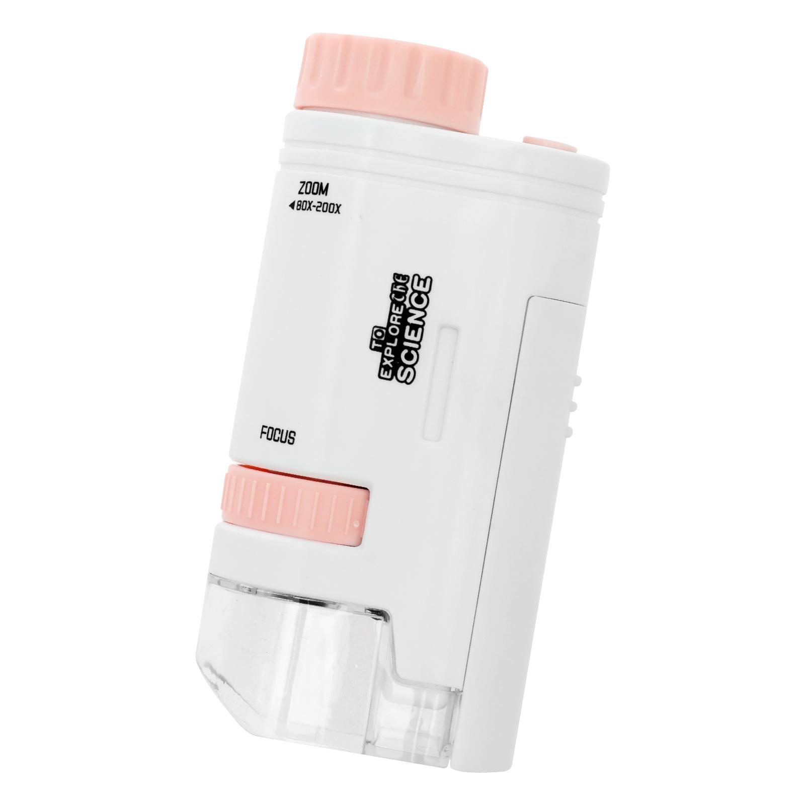 60-200x Pocket Microscope Electric Mini Microscope with LED Light Portable High Definition Children Microscope for Kids Students рожевий
60-200x Pocket Microscope Electric Mini Microscope with LED Light Portable High Definition Children Microscope for Kids Students рожевий