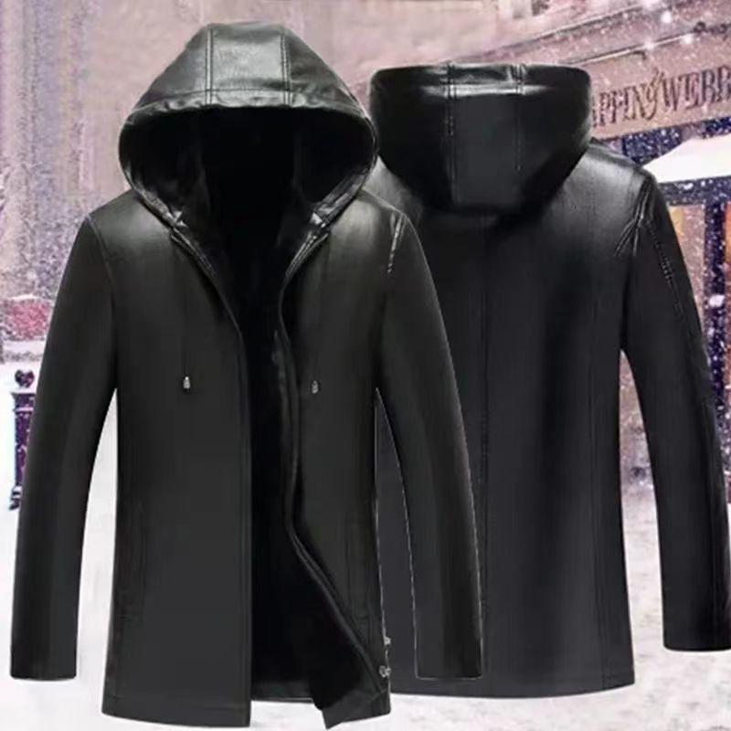 Куртка из натуральной кожи с капюшоном, мужская, новая, искусственная кожа, зимняя, бархатная, утолщенная, средняя и длинная, повседневная мужская кожаная куртка 62
Куртка из натуральной кожи с капюшоном, мужская, новая, искусственная кожа, зимняя, бархатная, утолщенная, средняя и длинная, повседневная мужская кожаная куртка 62