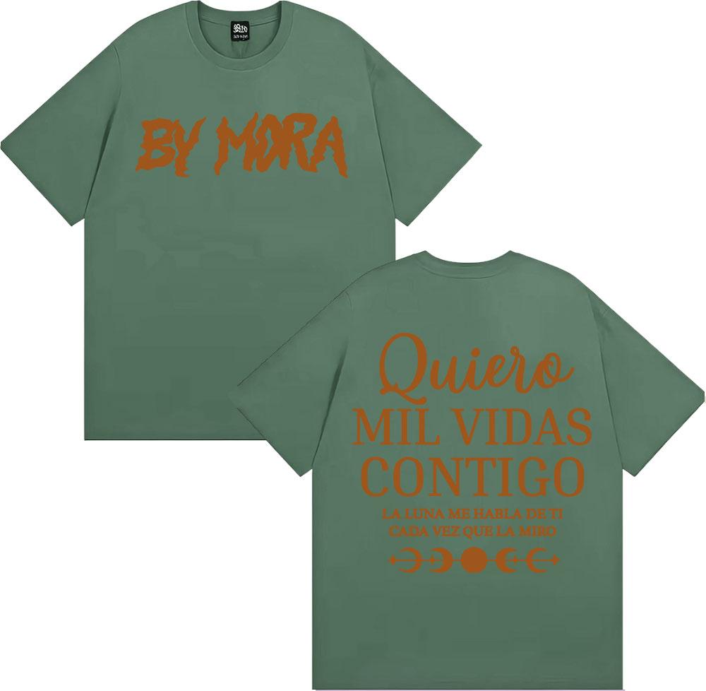 Rapper Mora Quierc Mil Vidas Contigo Letter Print Tee Shirt Harajuku Y2k Clothes Oversized T Shirt Unisex Women 100 Cotton Tshirt 4XL
Rapper Mora Quierc Mil Vidas Contigo Letter Print Tee Shirt Harajuku Y2k Clothes Oversized T Shirt Unisex Women 100 Cotton Tshirt 4XL