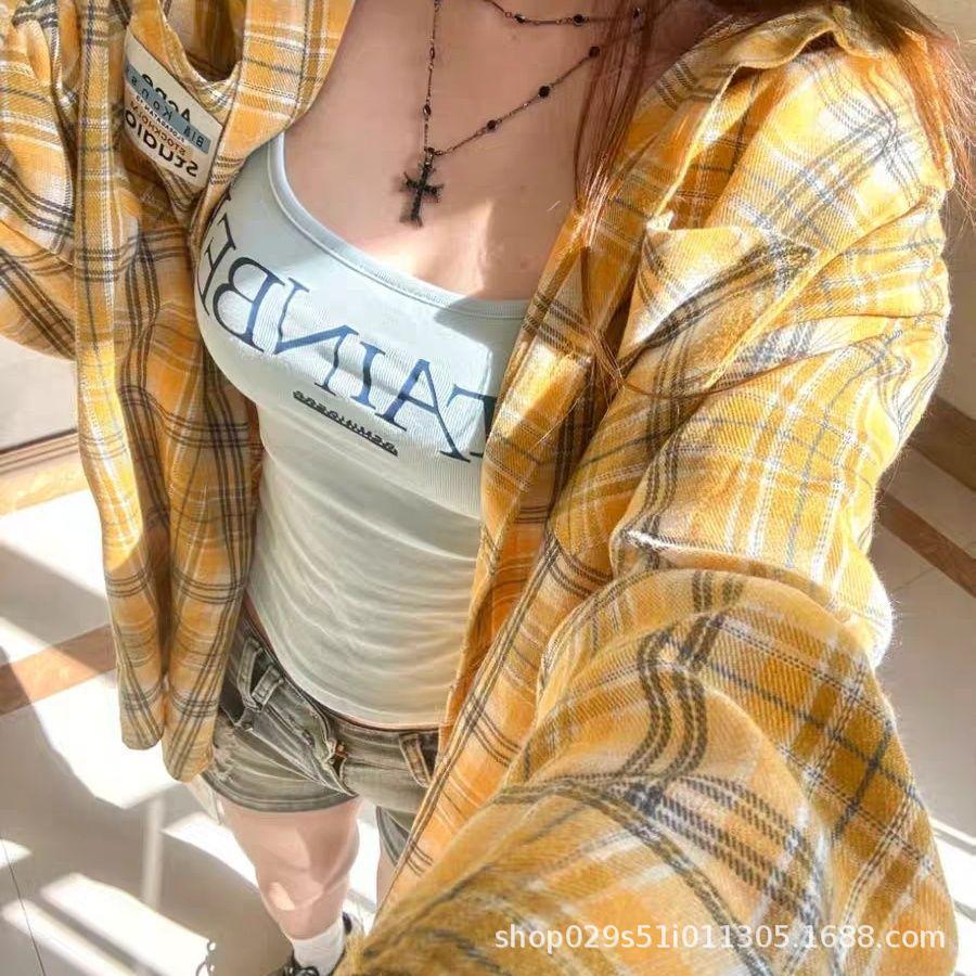 Women s Yellow Plaid Retro Shirt Jacket - Loose Fit, Versatile for Spring & Autumn Double XL жёлтый
Women s Yellow Plaid Retro Shirt Jacket - Loose Fit, Versatile for Spring & Autumn Double XL жёлтый