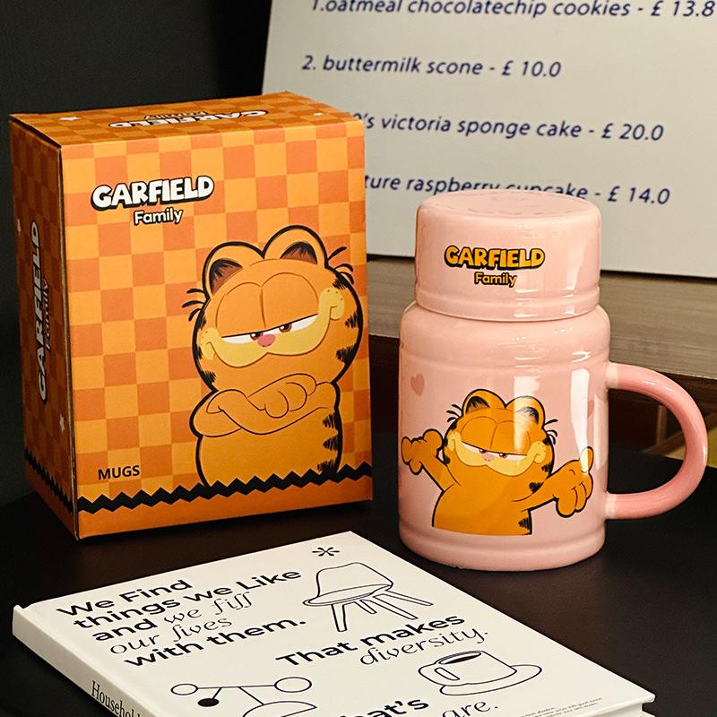 Cute Cartoon Garfield Ceramic Mug with Lid Girl s Cup Home Breakfast Cup Milk Cup Souvenir 470ml
Cute Cartoon Garfield Ceramic Mug with Lid Girl s Cup Home Breakfast Cup Milk Cup Souvenir 470ml