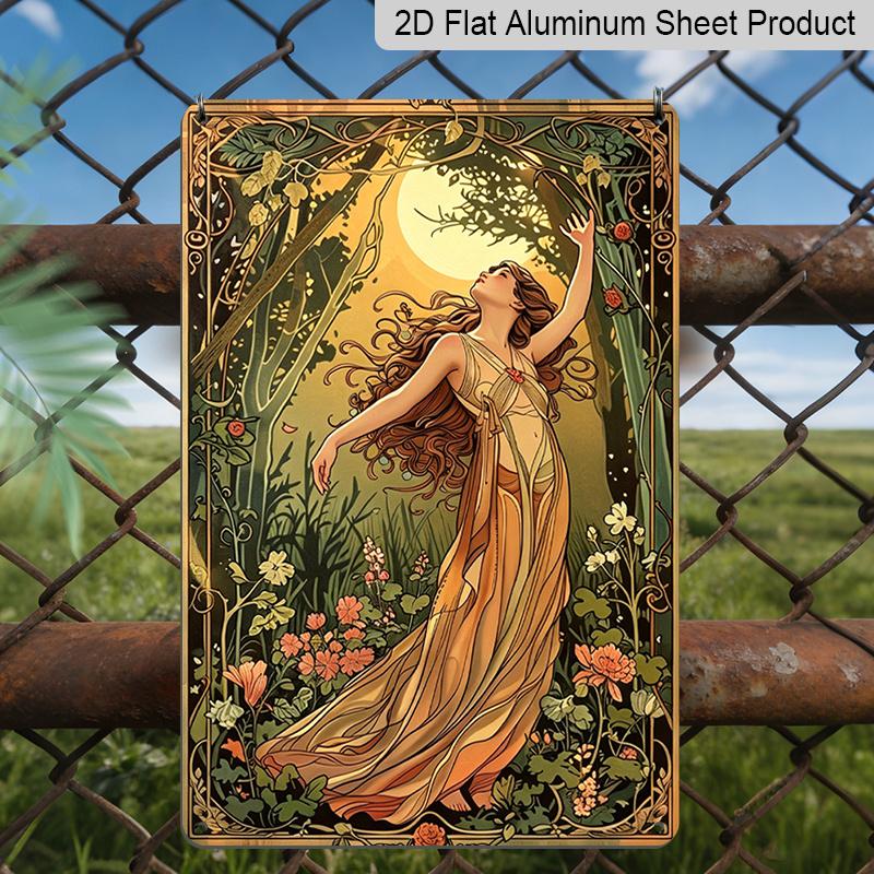 2D Flat Vintage Garden Girl Aluminum Wall Art- 8x12 Inches, Elegant Forest Scene with Flowing Dress& Blooming Flowers, Perfect for Indoor/Outdoor 20*30cm
2D Flat Vintage Garden Girl Aluminum Wall Art- 8x12 Inches, Elegant Forest Scene with Flowing Dress& Blooming Flowers, Perfect for Indoor/Outdoor 20*30cm