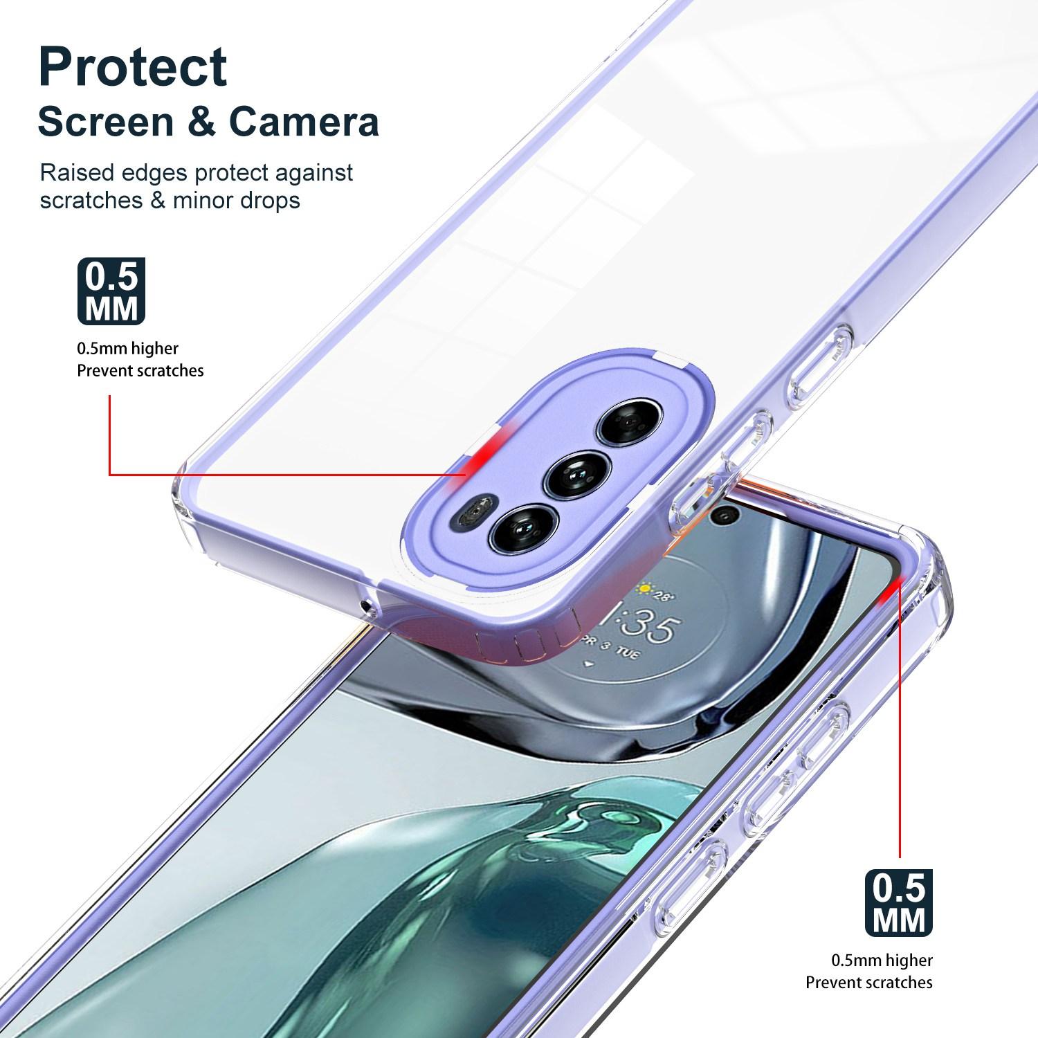 Cellphone Cover for Motorola Moto G62 5G,3-in-1 Clear TPU Backplate+PC Frame+PC Camera Protection Ring Phone Back Case Purple
Cellphone Cover for Motorola Moto G62 5G,3-in-1 Clear TPU Backplate+PC Frame+PC Camera Protection Ring Phone Back Case Purple