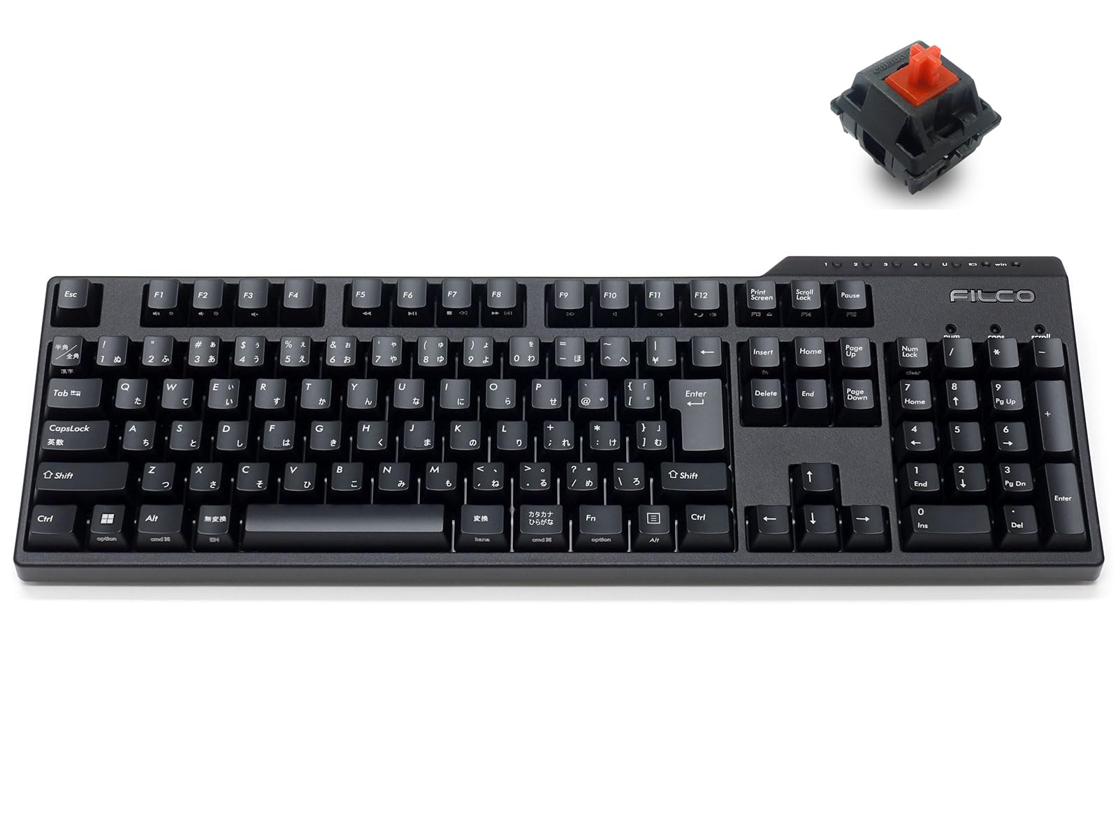 FILCO Majestouch Convertible 3 Mechanical Keyboard Japanese Layout 108 Keys Full Size Red Axis Bluetooth Wireless Connection USB Wired Connection DIP
FILCO Majestouch Convertible 3 Mechanical Keyboard Japanese Layout 108 Keys Full Size Red Axis Bluetooth Wireless Connection USB Wired Connection DIP