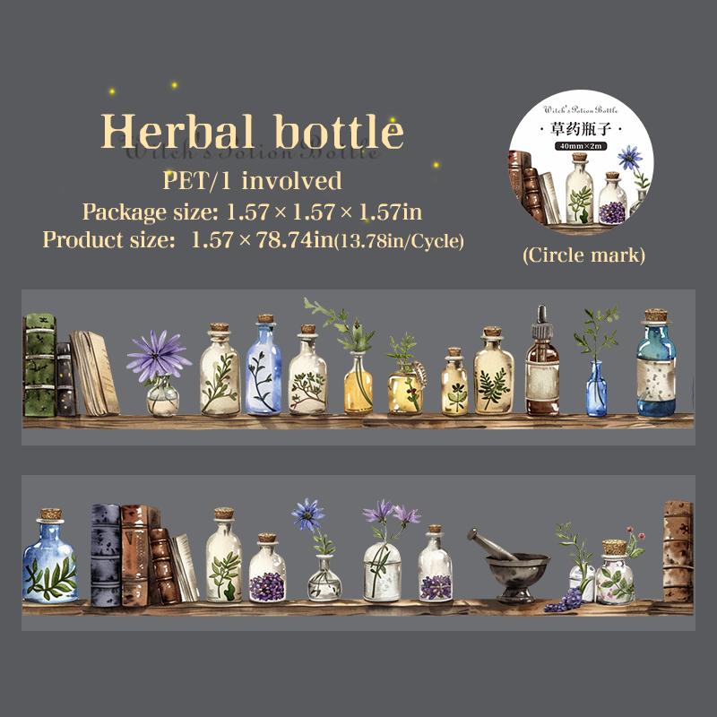 4cm*2m Gothic witch s potion bottle PET Tapes DIY Scrapbooking Stickers Masking Tape Collage Journal Creative Stationery Tapes
4cm*2m Gothic witch s potion bottle PET Tapes DIY Scrapbooking Stickers Masking Tape Collage Journal Creative Stationery Tapes
