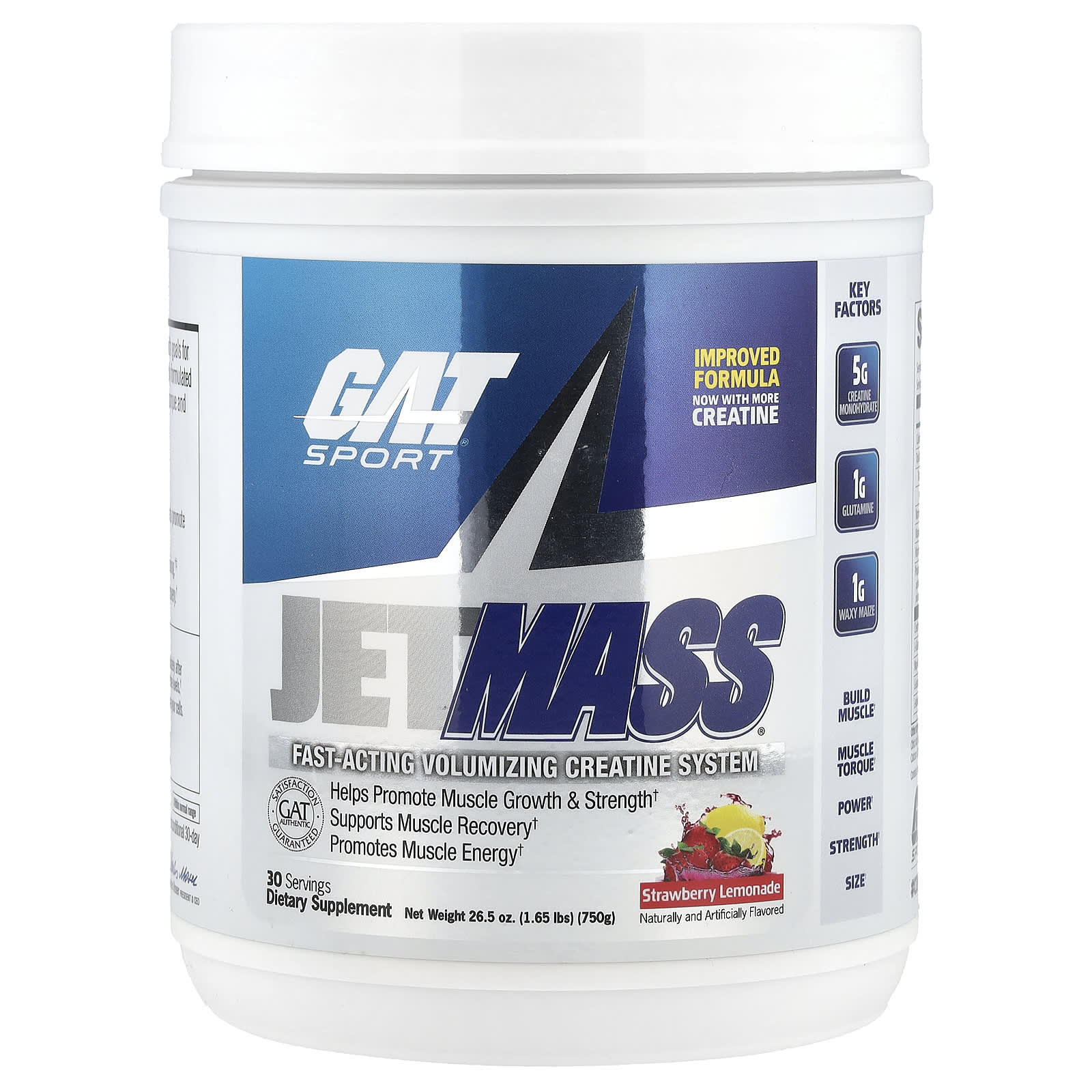 Jetmass®, Fast-Acting Volume-Enhancing Creatine System, Strawberry Lemonade Flavor, 750G (1.65Lb)
Jetmass®, Fast-Acting Volume-Enhancing Creatine System, Strawberry Lemonade Flavor, 750G (1.65Lb)