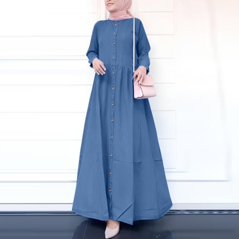 ZANZEA Женское повседневное платье с круглым вырезом и длинными рукавами 4XL светло-синий
ZANZEA Женское повседневное платье с круглым вырезом и длинными рукавами 4XL светло-синий