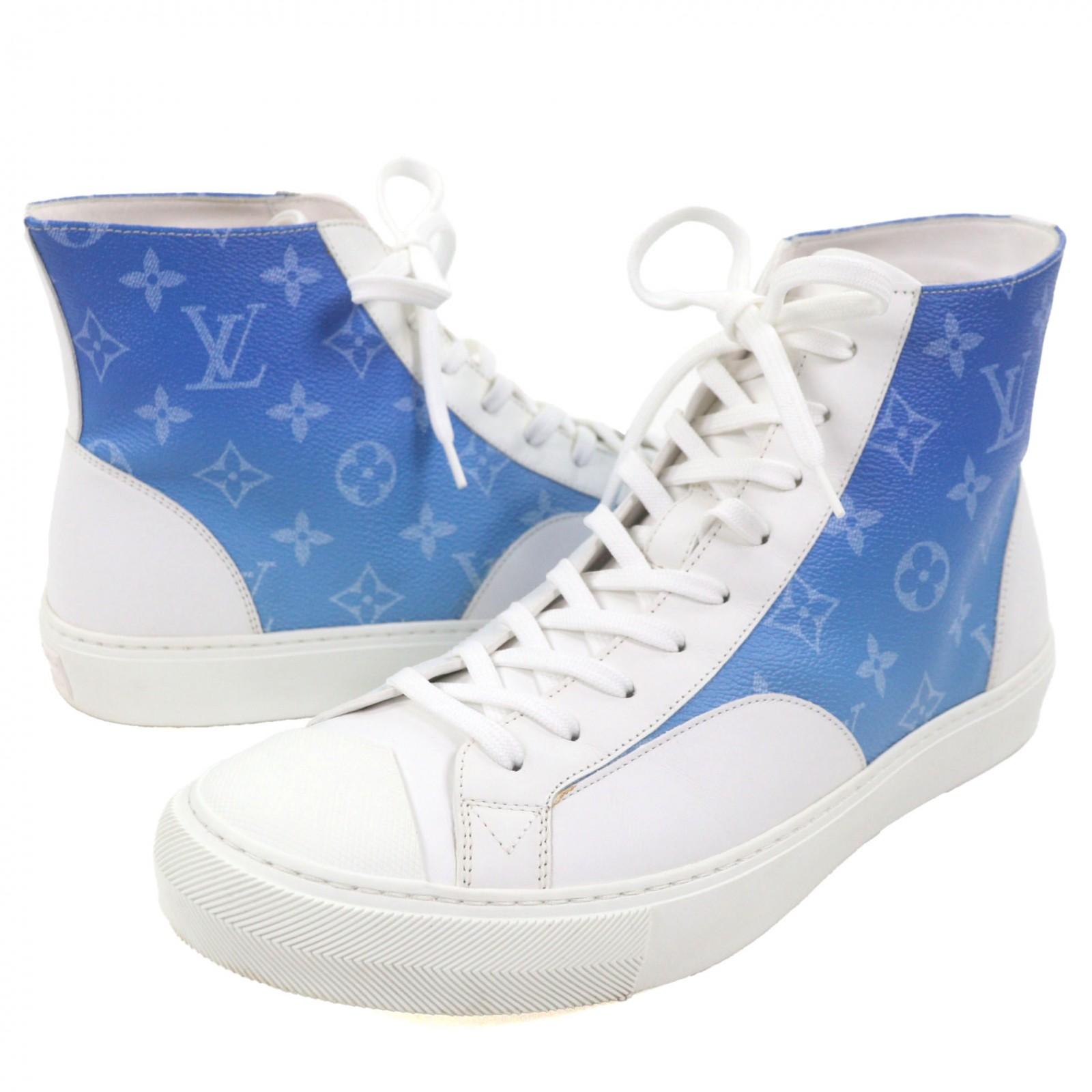 Great LOUIS VUITTON High cut sneakers blue Monogram canvas mens 8.5 Used
Great LOUIS VUITTON High cut sneakers blue Monogram canvas mens 8.5 Used