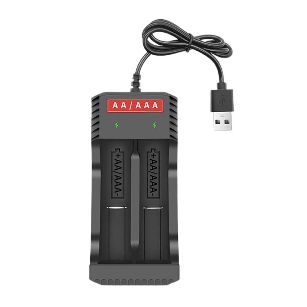 USB Battery Charger 2 Slots Intelligent Battery Charger for AAA/AA Rechargeable Ni-MH/Ni-Cd Battery LED Indicator Charger чорний
USB Battery Charger 2 Slots Intelligent Battery Charger for AAA/AA Rechargeable Ni-MH/Ni-Cd Battery LED Indicator Charger чорний