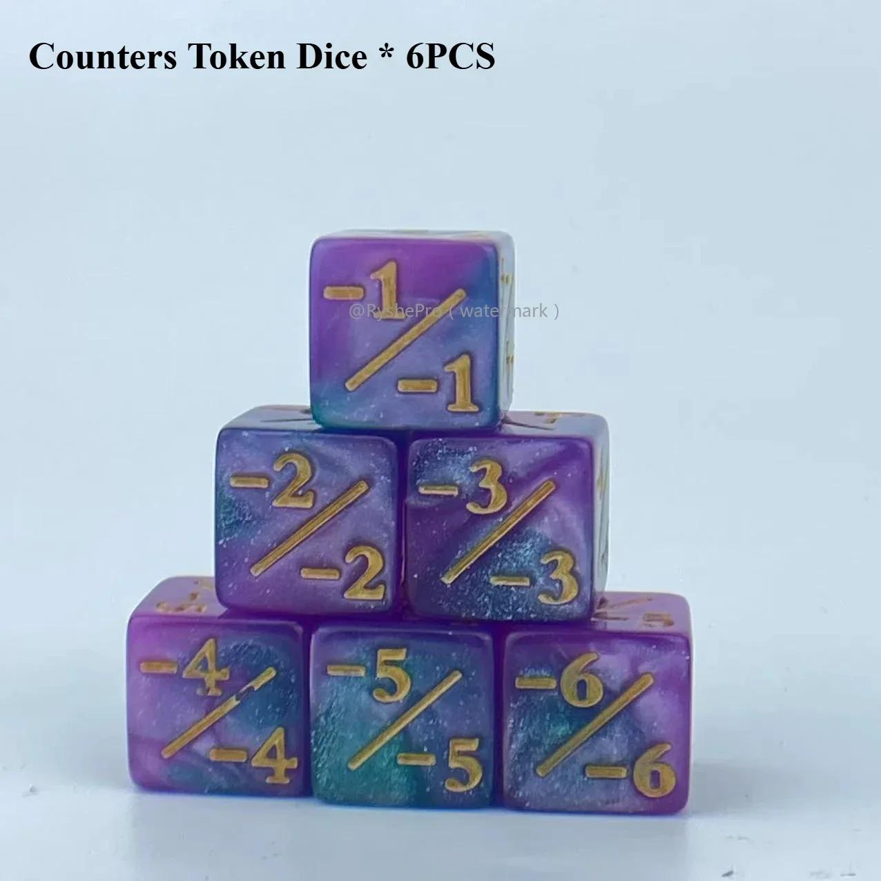 6pcs Counters Token Dice Compatible with Magic The Gathering Dices Cube Loyalty Counter Dice Set for MTG CCG DND PRG Card Gaming
6pcs Counters Token Dice Compatible with Magic The Gathering Dices Cube Loyalty Counter Dice Set for MTG CCG DND PRG Card Gaming