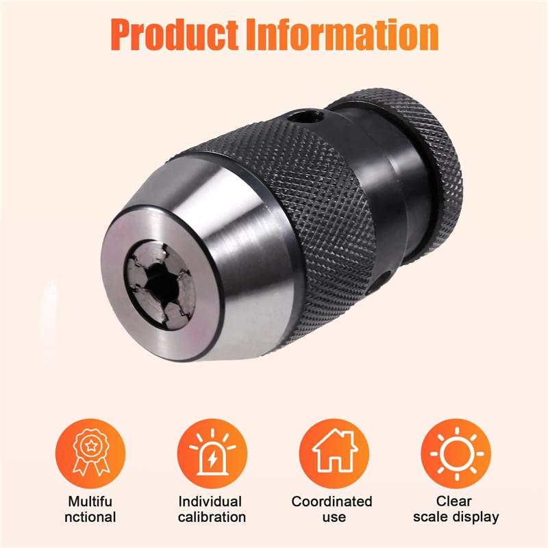 A95I-B10 0.5-6MM Precision Automatic Drill Chuck, Self-Tightening Collet And Tool Holder Bracket
A95I-B10 0.5-6MM Precision Automatic Drill Chuck, Self-Tightening Collet And Tool Holder Bracket