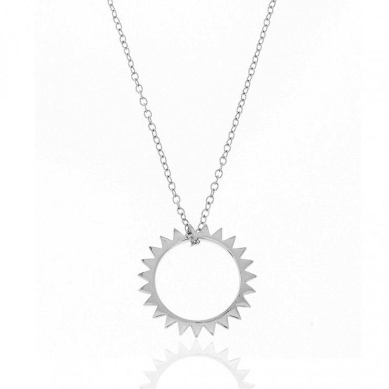 925 Silver Chain Sun Pendant Necklace Vintage Geometric Round Necklace Bohemian Collar Choker Necklace Fashion Jewelry
925 Silver Chain Sun Pendant Necklace Vintage Geometric Round Necklace Bohemian Collar Choker Necklace Fashion Jewelry
