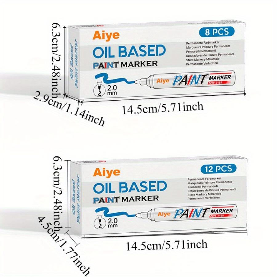 8/12pcs/set Paint Pen Marking Pen White Waterproof Oil Proof Industry Golden Black Touch-up Paint Automobile Service Tire Pen Brown
8/12pcs/set Paint Pen Marking Pen White Waterproof Oil Proof Industry Golden Black Touch-up Paint Automobile Service Tire Pen Brown