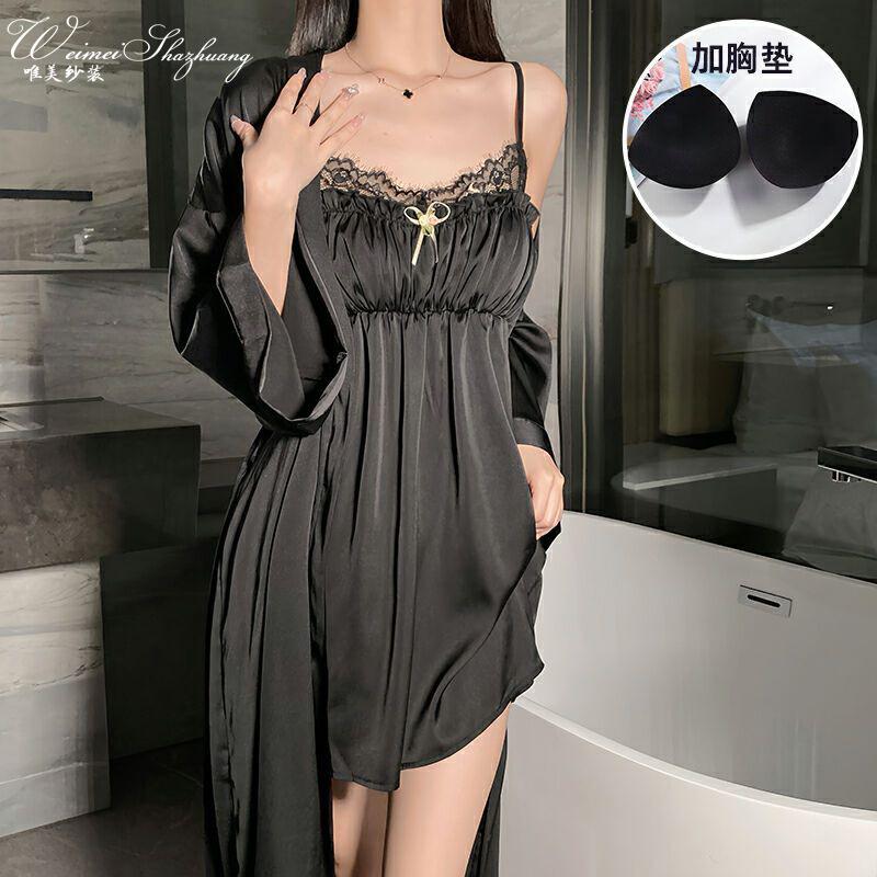 Thin sexy backless lace suspender with its own chest pad, pure desire silk slippery suit, sexy slim nightdress One size fits all чёрный
Thin sexy backless lace suspender with its own chest pad, pure desire silk slippery suit, sexy slim nightdress One size fits all чёрный