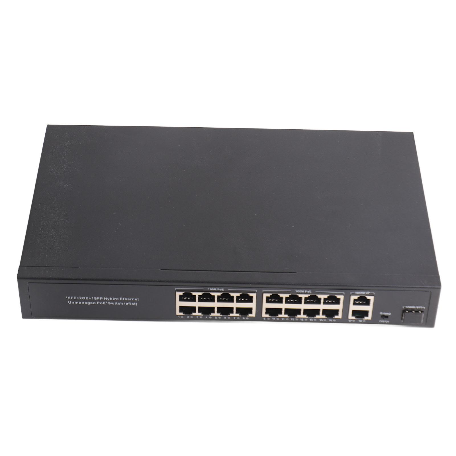 Ethernet Switch 16 Port 10100M Adaptive RJ45 2 Uplink Gigabit for Computer NetworksEU Plug EU Plug
Ethernet Switch 16 Port 10100M Adaptive RJ45 2 Uplink Gigabit for Computer NetworksEU Plug EU Plug