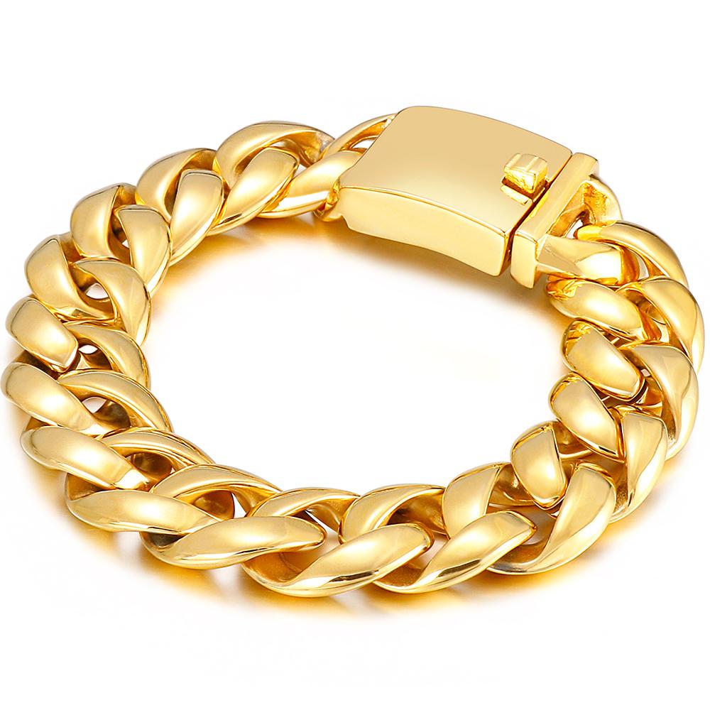 Толстая 17 мм цепочка кубинского плетения из нержавеющей стали 316L, роскошный золотой цвет, мужской браслет, минималистичные ретро мужские украшения, подарки 22CM
Толстая 17 мм цепочка кубинского плетения из нержавеющей стали 316L, роскошный золотой цвет, мужской браслет, минималистичные ретро мужские украшения, подарки 22CM