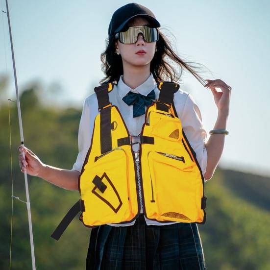 Buoyant Clothes Multi-Pocket Design Sailing Fishing Waistcoat Adjustable Webbing Reflective Stripes Safety Sign Life Vest жовтий
Buoyant Clothes Multi-Pocket Design Sailing Fishing Waistcoat Adjustable Webbing Reflective Stripes Safety Sign Life Vest жовтий