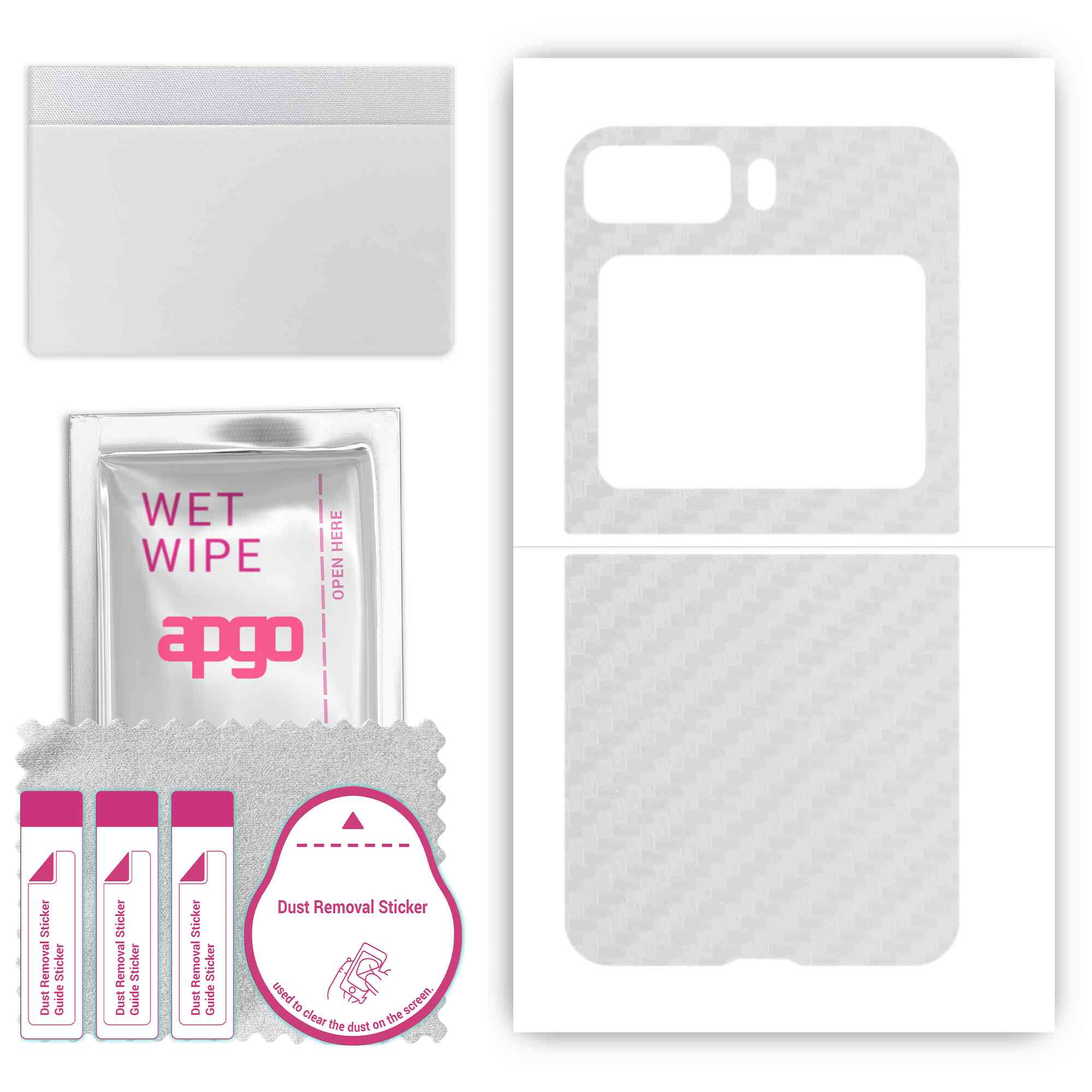 apgo Protective Skin Sticker for the back compatible with Motorola Razr 2022, Wrap Film, Foil, Vinyl - Pattern Transparent Carbon
apgo Protective Skin Sticker for the back compatible with Motorola Razr 2022, Wrap Film, Foil, Vinyl - Pattern Transparent Carbon