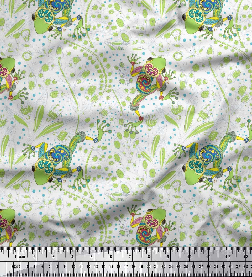 Soimoi Японія Креп Сатин Тканина Dot, Leaves & Lizard Reptile Print Швейна тканина метр 42 дюйма 42 Inch Wide - Poly Crepe білий
Soimoi Японія Креп Сатин Тканина Dot, Leaves & Lizard Reptile Print Швейна тканина метр 42 дюйма 42 Inch Wide - Poly Crepe білий