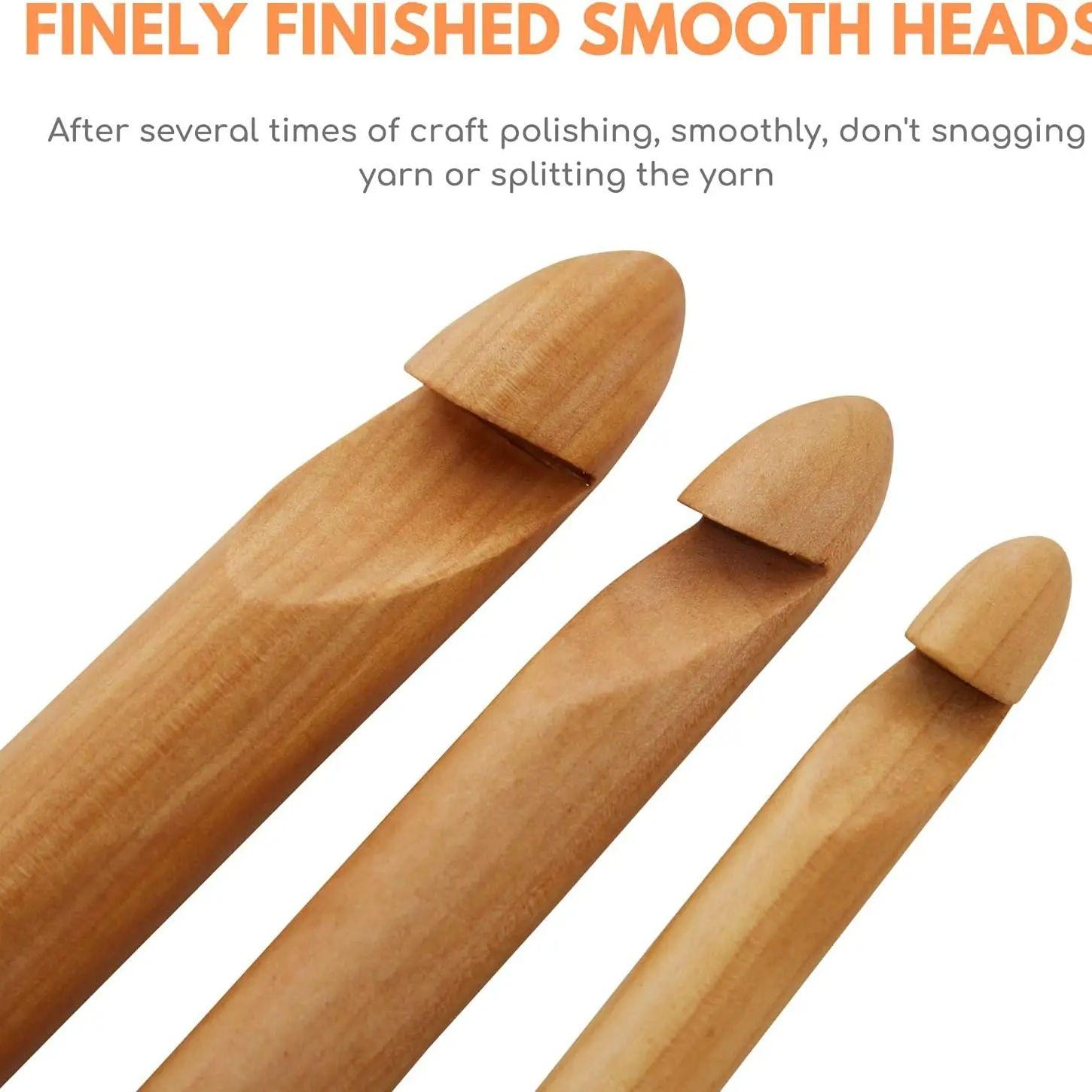3 PCS Giant Crochet Hooks Set - 15mm(P/Q) 20mm(S) 25mm(U) Bamboo Yarn Hooks with Portable Case - Perfect for Big Loop Yarn
3 PCS Giant Crochet Hooks Set - 15mm(P/Q) 20mm(S) 25mm(U) Bamboo Yarn Hooks with Portable Case - Perfect for Big Loop Yarn