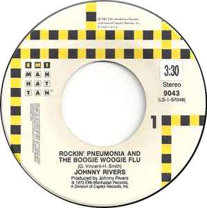 7inch Record JOHNNY RIVERS - Rockin Pneumonia And The Boogie Wo LS57048 EMI-MANHATTAN 1988 US Rock Used
7inch Record JOHNNY RIVERS - Rockin Pneumonia And The Boogie Wo LS57048 EMI-MANHATTAN 1988 US Rock Used