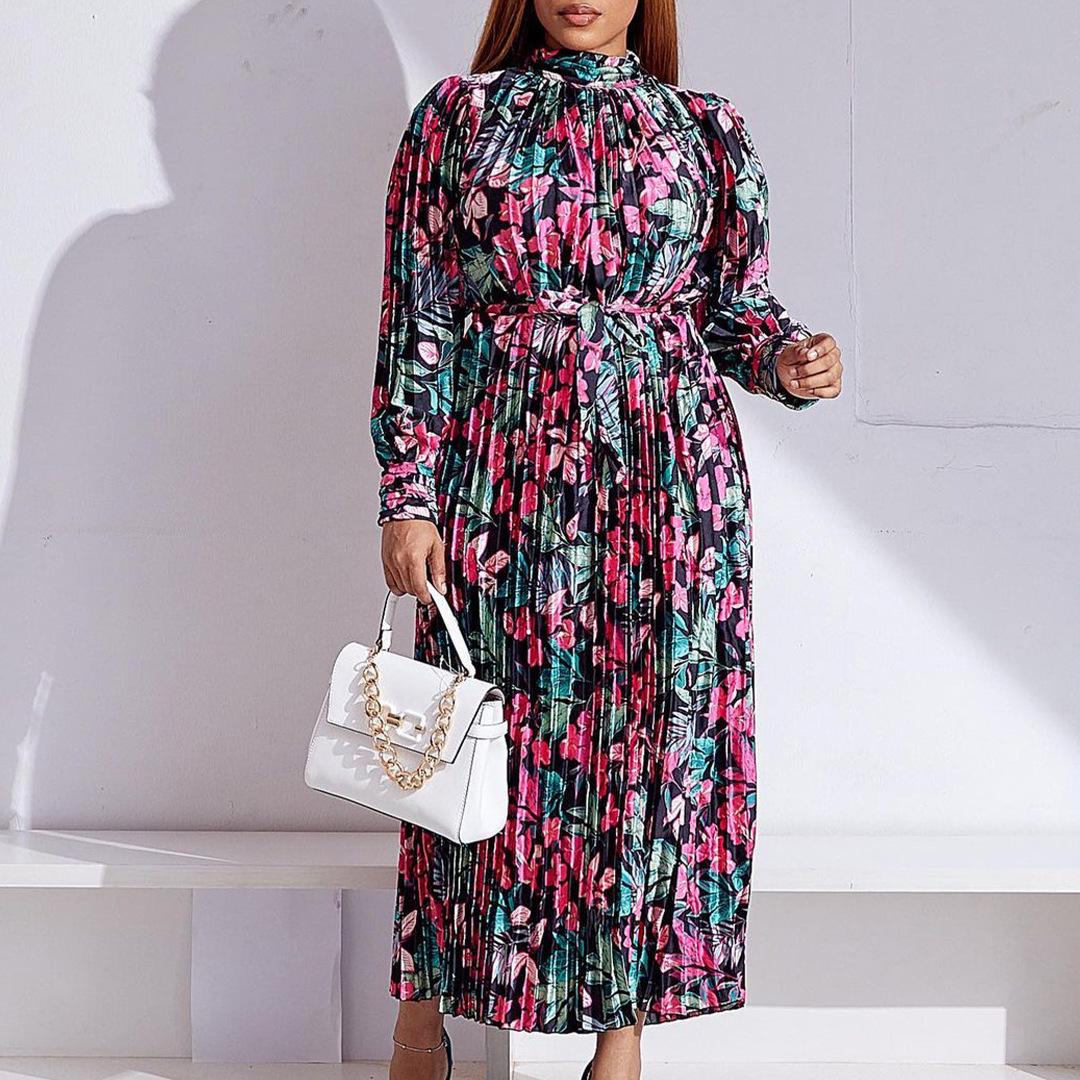 African Print Pleated Tie Maxi Dress – High Neck, Long Sleeve, Year-Round Style XL помаранчевий
African Print Pleated Tie Maxi Dress – High Neck, Long Sleeve, Year-Round Style XL помаранчевий