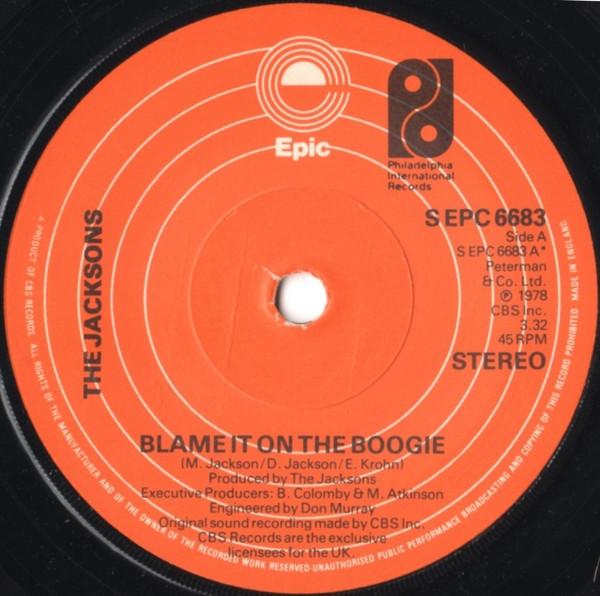 7inch Record JACKSONS - Blame It On The Boogie SEPC6683 Epic, Philadelp 1978 UK Soul/Funk Used
7inch Record JACKSONS - Blame It On The Boogie SEPC6683 Epic, Philadelp 1978 UK Soul/Funk Used