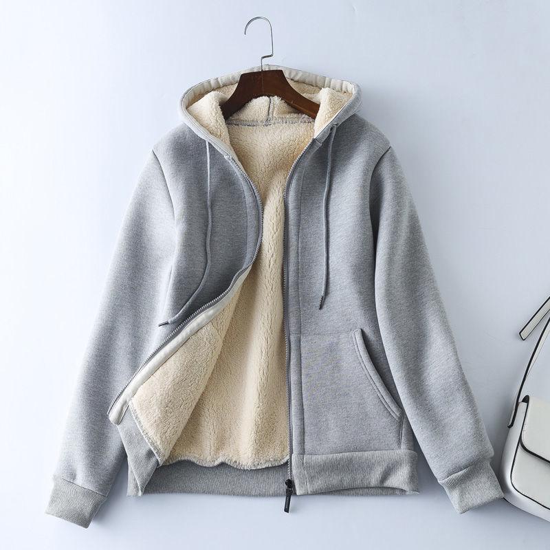 Women s Fleece-Lined Lamb Fleece Hooded Jacket - Thick, Loose, Casual, Warm Autumn/Winter Sweatshirt XL (for 115-130 jin)
Women s Fleece-Lined Lamb Fleece Hooded Jacket - Thick, Loose, Casual, Warm Autumn/Winter Sweatshirt XL (for 115-130 jin)