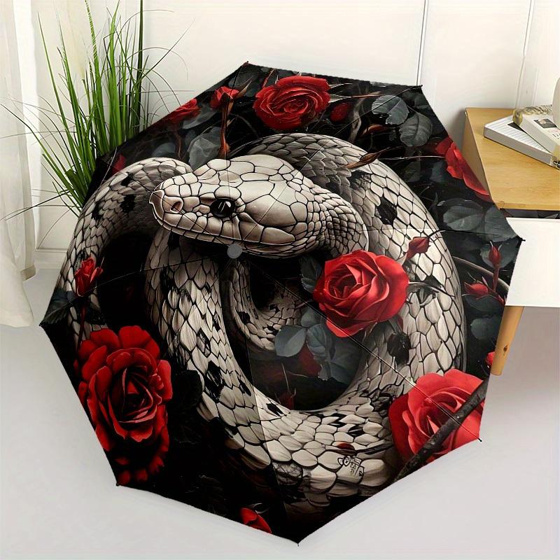 1pc Snake and Roses Circular Artwork Umbrella with Plastic Handle,Suitable for All Seasons Home Travel Outdoor UmbrellaM1296
1pc Snake and Roses Circular Artwork Umbrella with Plastic Handle,Suitable for All Seasons Home Travel Outdoor UmbrellaM1296