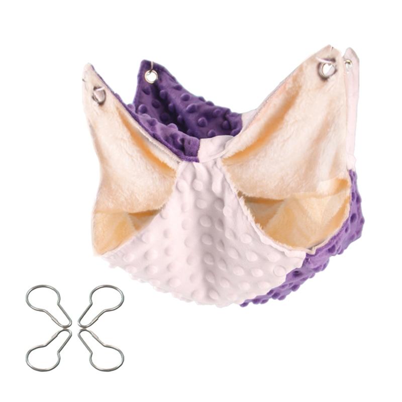 Hamster Hanging Hammock Plush Bunk Bed Warm Hideout for Small Animals Ferret Swing for Pet Playing Sleeping Climbing білий/фіолетовий
Hamster Hanging Hammock Plush Bunk Bed Warm Hideout for Small Animals Ferret Swing for Pet Playing Sleeping Climbing білий/фіолетовий