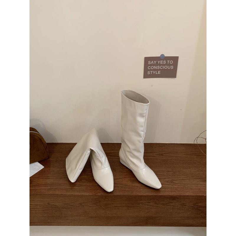 White trouser boots 2025 new Internet celebrity fat mm pointed wedge heel high tube but knee boots women 39
White trouser boots 2025 new Internet celebrity fat mm pointed wedge heel high tube but knee boots women 39