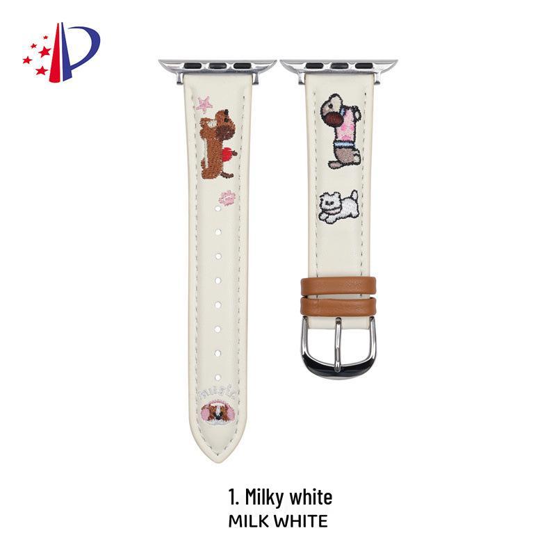 Embroidered Puppy Leather Strap for Apple Watch Series 10-11, iWatch 8, and New Apple Watch 97E Redmi Watch 5/4 Universal
Embroidered Puppy Leather Strap for Apple Watch Series 10-11, iWatch 8, and New Apple Watch 97E Redmi Watch 5/4 Universal