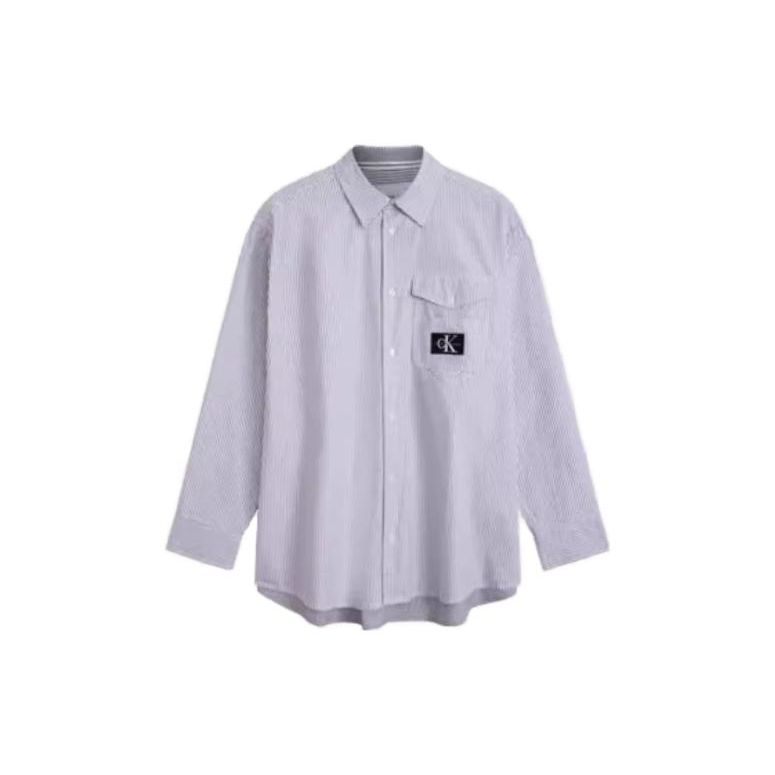 Calvin Klein Minimalist Striped Loose Fit Cotton Casual Long Sleeve Shirt Men shirts Gray White J324415 XL
Calvin Klein Minimalist Striped Loose Fit Cotton Casual Long Sleeve Shirt Men shirts Gray White J324415 XL