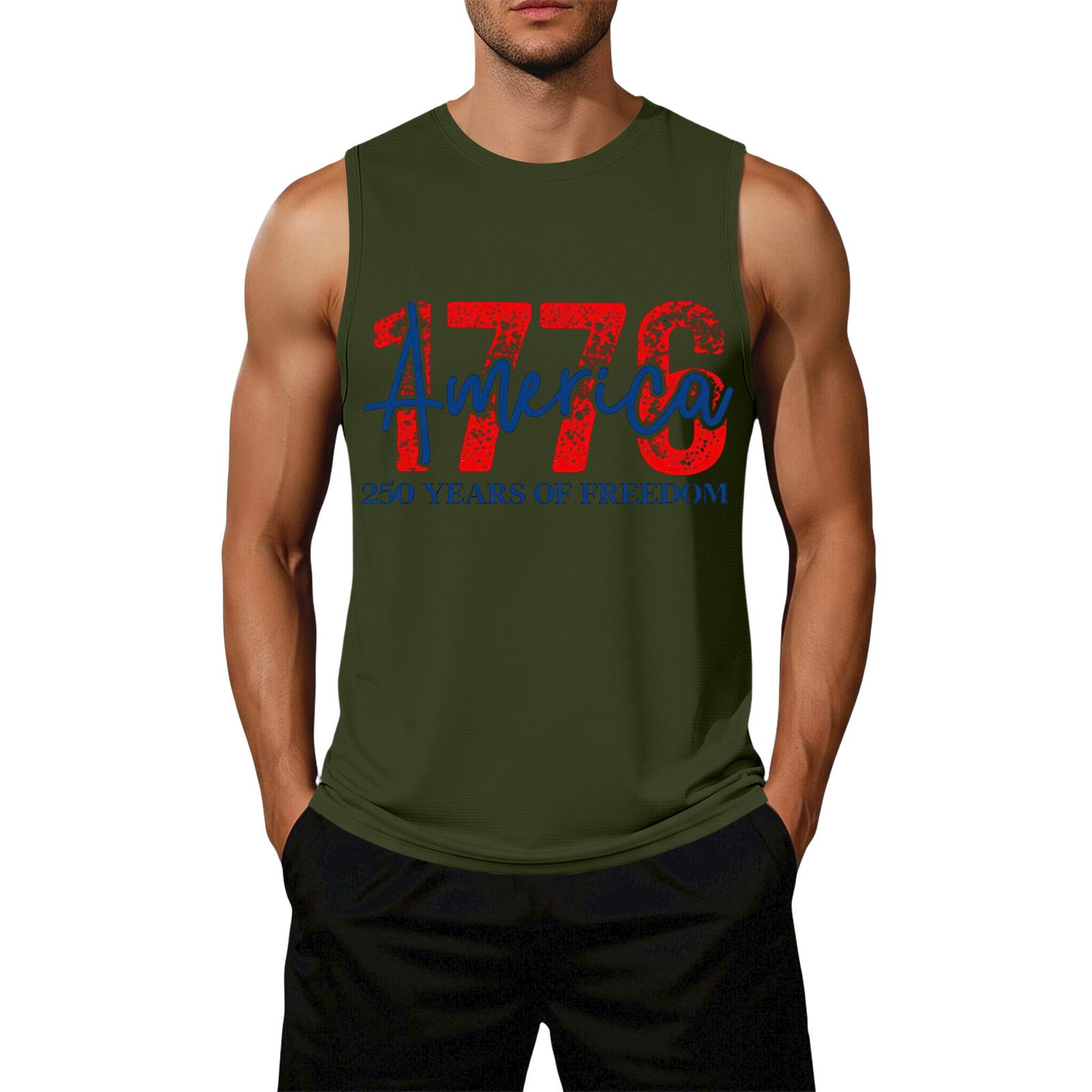 Men s Loose Fit Sleeveless Casual Top Flag Print Semi-Quincentennial Anniversary Graphic Shirt 250 Years Commemorative Apparel America Freedom L
Men s Loose Fit Sleeveless Casual Top Flag Print Semi-Quincentennial Anniversary Graphic Shirt 250 Years Commemorative Apparel America Freedom L