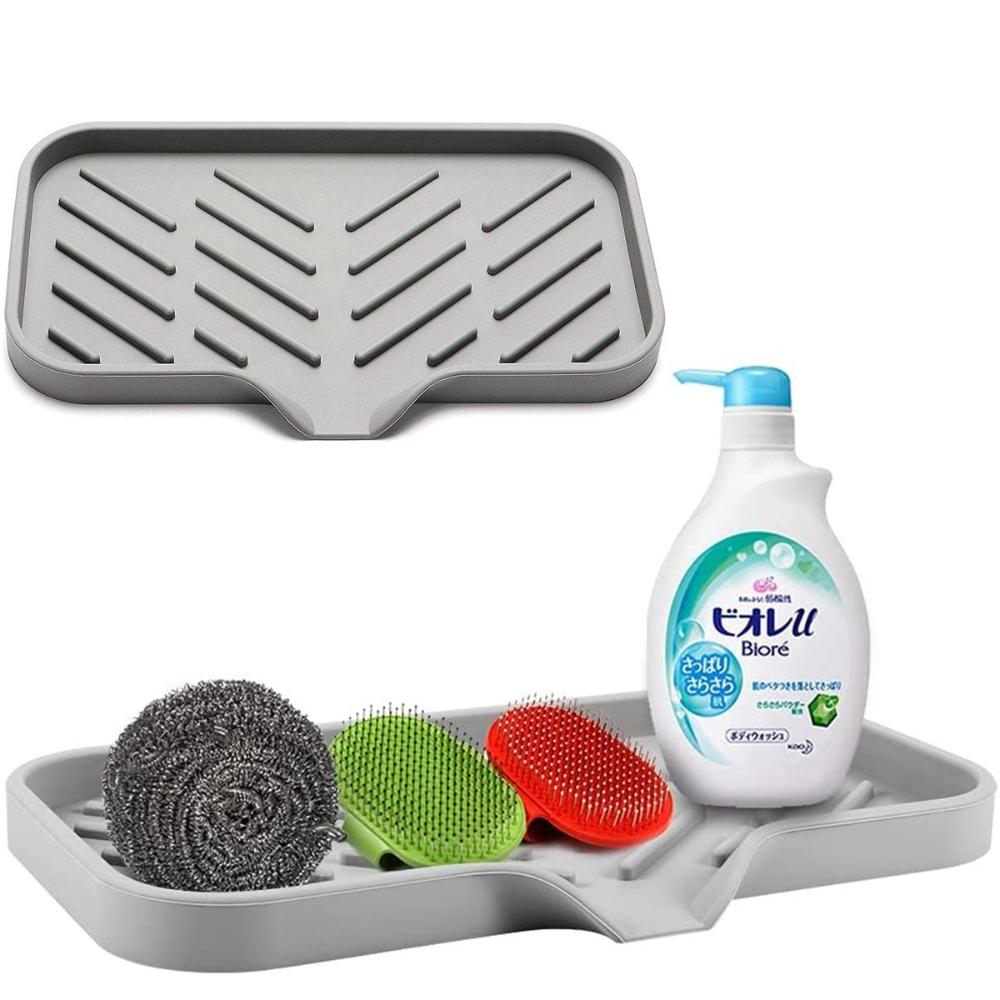 Kitrchen Silicone with Drain Spout Sink Organizer Sponge Holder Soap Box Drain Rack Soap Dish сірий
Kitrchen Silicone with Drain Spout Sink Organizer Sponge Holder Soap Box Drain Rack Soap Dish сірий