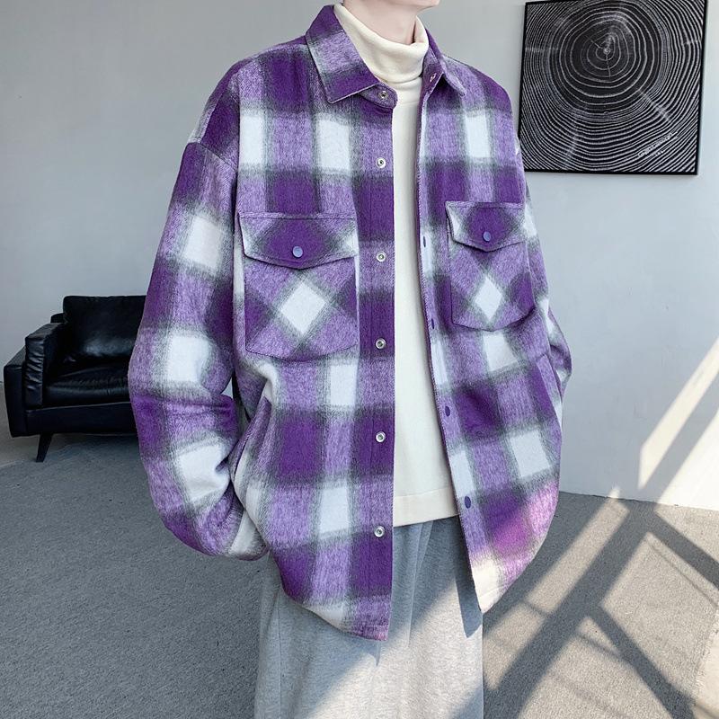 Шерстяное клетчатое пальто, высококачественная двойная ткань, мелкая ароматная клетка, средняя и длинная, на осень и зиму. 3XL