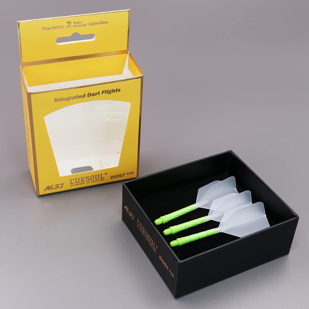 CUESOUL ROST T19 Shaft Integrated Flight Big Wing Clear Flight Light Green L Set of 3 Shape, Two-Tone Color, + Shaft, Size, (CS-AK579-2L)
CUESOUL ROST T19 Shaft Integrated Flight Big Wing Clear Flight Light Green L Set of 3 Shape, Two-Tone Color, + Shaft, Size, (CS-AK579-2L)