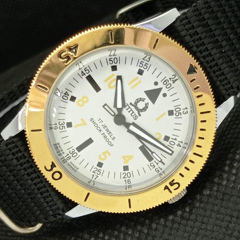 ВОССТАНОВЛЕННЫЕ ШВЕЙЦАРСКИЕ МУЖСКИЕ ЧАСЫ TITUS 40 ММ С ПОВОРОТНЫМ БЕЗЕЛЕМ И БЕЛЫМ ЦИФЕРБЛАТОМ a303344-2 R1013-000a303344 
ВОССТАНОВЛЕННЫЕ ШВЕЙЦАРСКИЕ МУЖСКИЕ ЧАСЫ TITUS 40 ММ С ПОВОРОТНЫМ БЕЗЕЛЕМ И БЕЛЫМ ЦИФЕРБЛАТОМ a303344-2 R1013-000a303344